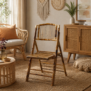 Wholesale Bamboo Folding <b>Chair</b> Natural Finish Lightweight Portable Seat for Indoor Outdoor Garden Event Furniture OEM ODM - Product Image 1