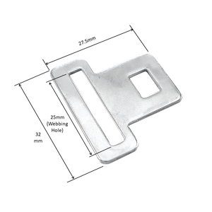 Boucle de ceinture de sécurité S50C en acier au carbone, finition lisse et brillante pour ceinture de siège de montagnes russes - Product Image 3