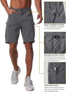 Shorts de randonnée pour hommes, légers, à séchage rapide, tactiques, avec poches (sans ceinture) - Product Image 4