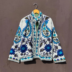 2026 Hot Selling Handcrafted Traditional Indian Artisanal White Quilted Cotton <b>Jacket</b> For <b>Women</b> Bohemian Style Outerwear - Product Image 1