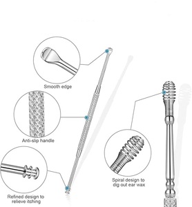 Kit de nettoyage d'oreilles haut de gamme avec curettes et étui de voyage – Ensemble durable et sûr pour une hygiène profonde et des soins personnels - Product Image 2