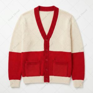 DST Chapter University Sorority Devastating Black/<b>Red</b> Embroidered Front 100% Cotton V-neck Breathable Unisex <b>Cardigan</b> Double - Product Image 1