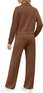Survêtement polaire personnalisé avec logo latéral pour femme – Ensemble jogging et pantalon de survêtement - Product Image 4