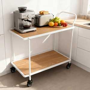 Industrial Pipe <b>Bar</b> Cart 3-Tier Rustic Wood Serving Trolley Metal <b>Drink</b> Cart with Wheels Vintage Kitchen Storage Wine Station - Product Image 3