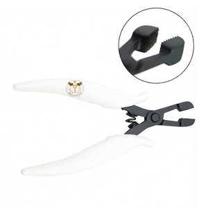 Pinzas de Acero Inoxidable para Remover Extensiones de Cabello, Ligeras, Acabado Negro, para Anillos Micro, Anillos Nano, Pegamento, Queratina - Product Image 1
