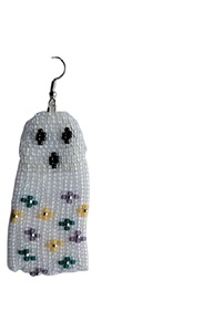 ต่างหูปักต้นคริสต์มาสสีเขียวสไตล์คลาสสิกทำด้วยมือสำหรับผู้หญิงและผู้หญิงจากอินเดีย - Product Image 4