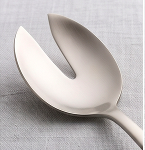 Ensemble de cuillères à salade en métal finition mate, design minimaliste, passe au lave-vaisselle, pour usage professionnel, couverts - Product Image 2