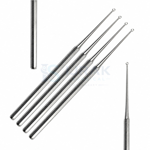 Curetas Buck Ear de 6.5 pulgadas, afiladas y romas, rectas y curvas, instrumentos quirúrgicos ORL - Product Image 3