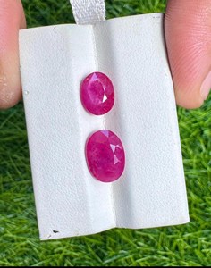 Pierre précieuse ovale facettée en rubis naturel, pierre rouge en vrac pour la fabrication de bijoux, bagues, pendentifs, boucles d'oreilles, qualité bijoux fins - Product Image 6