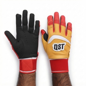 Guantes de Béisbol de Cuero con Logotipo Personalizado, Ecológicos, Transpirables, con Cierre en la Muñeca, Flexibles, Perforados, Ajuste Cómodo - Product Image 1