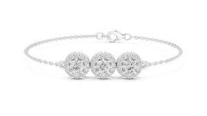 Bracelet de mariage en or jaune 14 carats pour femmes |   Diamant cultivé en laboratoire plaqué or, nouveau diamant cultivé - Product Image 2