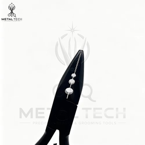 En gros, Kit de pinces en acier inoxydable pour la pose et le retrait d'extensions capillaires, finition satinée noir mat, outils de salon pour la pose de micro-anneaux - Product Image 6