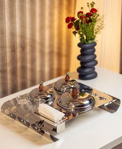 Bandeja de comida de lujo, elegante plato para servir, juego de servicio moderno, bandeja para buffet, juego de servicio para catering, bandeja para fiestas - Product Image 2