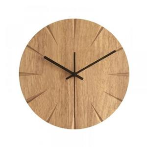 Horloge murale ronde moderne en bois avec chiffres découpés, aiguilles noires minimalistes, mouvement silencieux à balayage continu, design décoratif pour la maison - Product Image 5