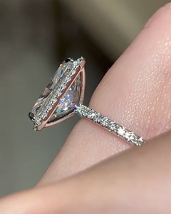 4.5 Carat Radiant Cut Diamond Engagement <b>Ring</b> for Women | Hidden Halo <b>Solitaire</b> Wedding <b>Ring</b> IGI Certified Gold - Product Image 6