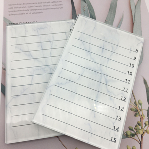 Marble Acrylic Eyelash Tile with Lines Printed <b>Lash</b> <b>Extension</b> Palette Holder Luxury <b>Lash</b> Strip Board Organizer with High Quality - Product Image 5