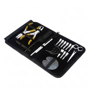 Kit de Herramientas para Extensiones de Cabello, Alicates Metálicos, Peine, Tijeras, Clips con Estuche Negro con Cierre - Product Image 4