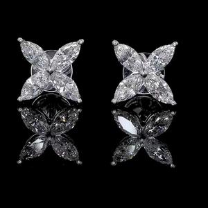 Pendientes de Diamantes de Corte Marquesa de 0.50 Ct Cultivados en Laboratorio, Oro de 9K, Joyería de Lujo Certificada para Compromiso y Boda, para Aniversario o Fiesta - Product Image 2