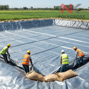Bâche de récupération d'eau imperméable en géomembrane pour la collecte des eaux de pluie, les réservoirs, les canaux et les projets de stockage d'eau - Product Image 5