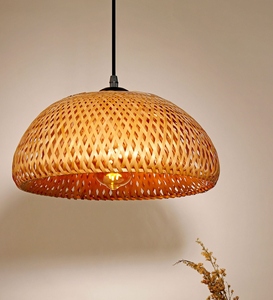 Lámpara Colgante de Bambú Tejida a Mano, Lámpara de Techo Boho de Ratán Natural, Lámpara Colgante de Mimbre Hecha a Mano - Product Image 3
