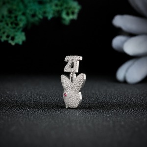 Custom Bunny Pendant VVS Moissanite Diamond Necklace 925 Sterling Silver Iced Out Rabbit Pendant Hip Hop Jewelry Personalized Lu - Product Image 4