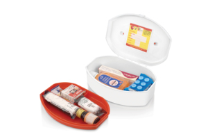 Plastic Medical Kit With Lid Irregular Shape Multifunction Storage <b>Box</b> For First Aid Supplies White And Red Colors - Product Image 4