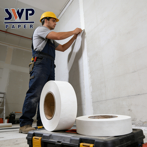 Ruban de jointure pour cloisons sèches sans colle activé par l'eau, en rouleau de papier de base, pour l'installation de cloisons sèches intérieures et la réparation des fissures murales - Product Image 6