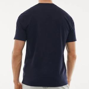 T-shirt en coton décontracté pour homme, col rond, manches courtes, uni, personnalisation de la marque, vêtements en gros - Product Image 2