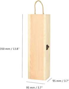 Unfinished Wooden <b>Box</b> Pine Wood Decorative Gift Storage Watch <b>Jewelry</b> Tea Ring Wine <b>Box</b> Craft Stash Boxes <b>with</b> Hinged Lid <b>Lock</b> - Product Image 5