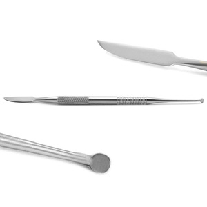 Juego de 3 herramientas dentales premium para modelar cera, instrumentos de laboratorio de acero inoxidable con agarre moleteado y doble punta - Product Image 5
