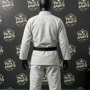 Kimono Blanco de BJJ para Adultos, 100% Algodón, Duradero, Corte Regular, Unisex, Ropa de Artes Marciales - Product Image 4