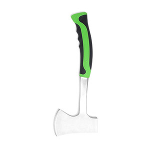 Stainless Steel Hatchet Builder Axe with <b>Green</b> <b>Black</b> Non Slip Grip Handle for Woodworking Construction and Outdoor Use - Product Image 3
