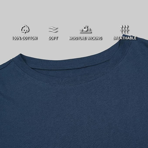 Camiseta Azul Marino con Estampado de Bandera Americana, Manga Corta, Corte Regular, Cuello Redondo, 100% Algodón Jersey - Product Image 3