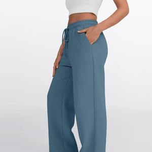 Nouveauté : Pantalon de survêtement uni pour femme, style streetwear, en coton, avec poches latérales unies - Product Image 4