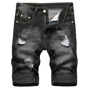 Shorts Vaqueros Vintage con Lavado Ácido, Unisex, Corte Holgado, Estilo Urbano, Transpirables, Casuales de Verano, Tejidos, con Logotipo Personalizado, OEM - Product Image 2