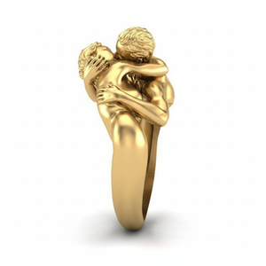 Anillo de Pareja Besándose de Plata de Ley 925, Estilo Gótico, Romántico Oscuro, Joyería Feminista, Anillo Ajustable para Amantes, Precio de Fábrica, Venta al Por Mayor - Product Image 2
