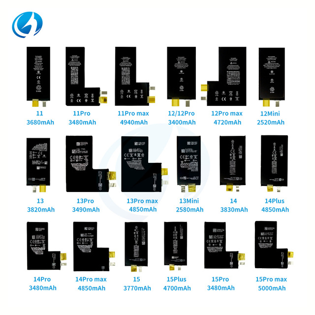 Factory Wholesale 100% New Phone Battery Cell for iPhone 11 12 13Pro Max 14 15 15Plus 16 Pro Max Without Flex NO BMS