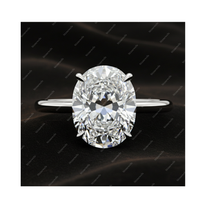 Anillo Solitario de Plata de Ley 925 con Letra Inicial O de Diamante Cultivado en Laboratorio con Certificación GIA IGI DEF VVS VS, Regalo para Él - Product Image 1