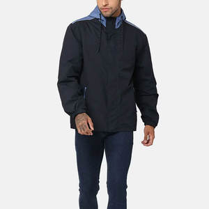 OEM Custom <b>Nylon</b> <b>Fabric</b> Zip Up Windbreaker Jacket Lightweight <b>Fabric</b> Two Tone Color Plus Size Hooded Rain Jacket For Winter Use - Product Image 4