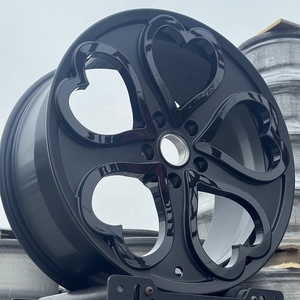 Velg Mobil Penumpang Bentuk Hati Hitam Kustom 5X112 5X127 19 20 21 Inch Alloy Forged untuk Upgrade Mobil BMW Audi Jeep - Product Image 3