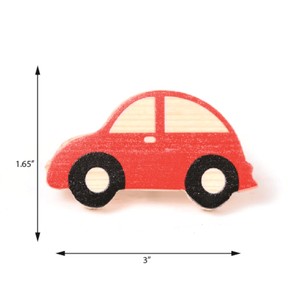 Tiradores de Madera de Pino Rojos Hechos a Mano para Gabinetes de Dormitorio y Uso Exterior - Tiradores Duraderos para Muebles Infantiles - Product Image 3