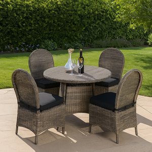 Juego de Mesa de Comedor de Ratán PE Moderno, Resistente a la Intemperie, Diseño Elegante para una Experiencia Gastronómica al Aire Libre - Product Image 4