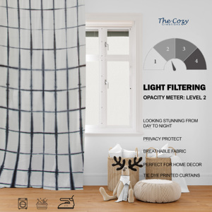 Cortina Decorativa de Algodón con Estampado a Mano de Jaipur, Cortinas Étnicas Indias, Panel de Cortina, Textil para el Hogar, Venta al Por Mayor - Product Image 6