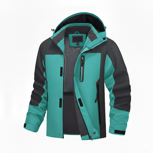 Veste d'hiver isolée en softshell pour homme, personnalisée, imperméable, coupe-vent, avec col roulé zippé, manches longues, imprimé - Product Image 1