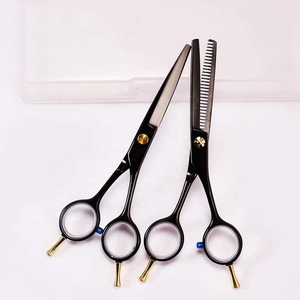 Tijeras de Peluquería Profesionales Japonesas WELTHING INTERNATIONAL HS-08 para Diestros, de Acero Inoxidable J2, con Mango Negro Ajustable - Product Image 4