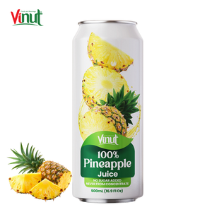Muestra Gratis de Jugo de Piña 100% Natural en Lata de 500ml - Bebida de Fruta Tropical NFC Sin Azúcar Añadido, Precio Directo de Fábrica al por Mayor, Vietnam - Product Image 1