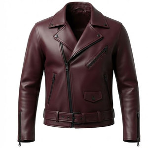 Stylish Leather <b>Biker</b> <b>Jacket</b> Featuring Classic Motorcycle Inspired Design Comfortable Fit And Premium For Daily Wear - Product Image 1