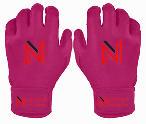 Professional Manufacturer High Quality Leather Baseball Batting Gloves Anti-Slip Standard Fit Customized Colors Logo <b>Hook</b> Loop - Product Image 3