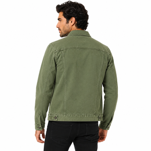 Chaqueta vaquera para hombre que combina estilo robusto, comodidad diaria, mezclilla duradera, diseño práctico y combinación versátil para la temporada informal. - Product Image 3