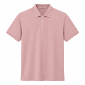 เสื้อโปโลสีชมพูพรีเมียมสำหรับผู้ชายรุ่นใหม่ล่าสุด แขนสั้น สไตล์ลำลอง ผ้าปิเก้ รับผลิตตามแบบ OEM แบรนด์ส่วนตัว ขายส่งจากโรงงาน - Product Image 1